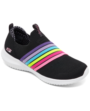 image of Skechers Little Girls Ultra Flex Brightful Day Casual Sneakers from Finish Line
