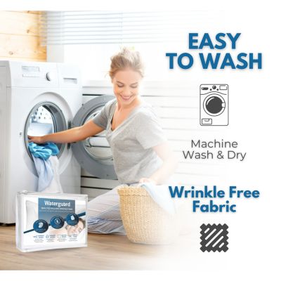 Quilted Waterproof and Hypoallergenic Pillow Covers - Standard Size - 4 Pack