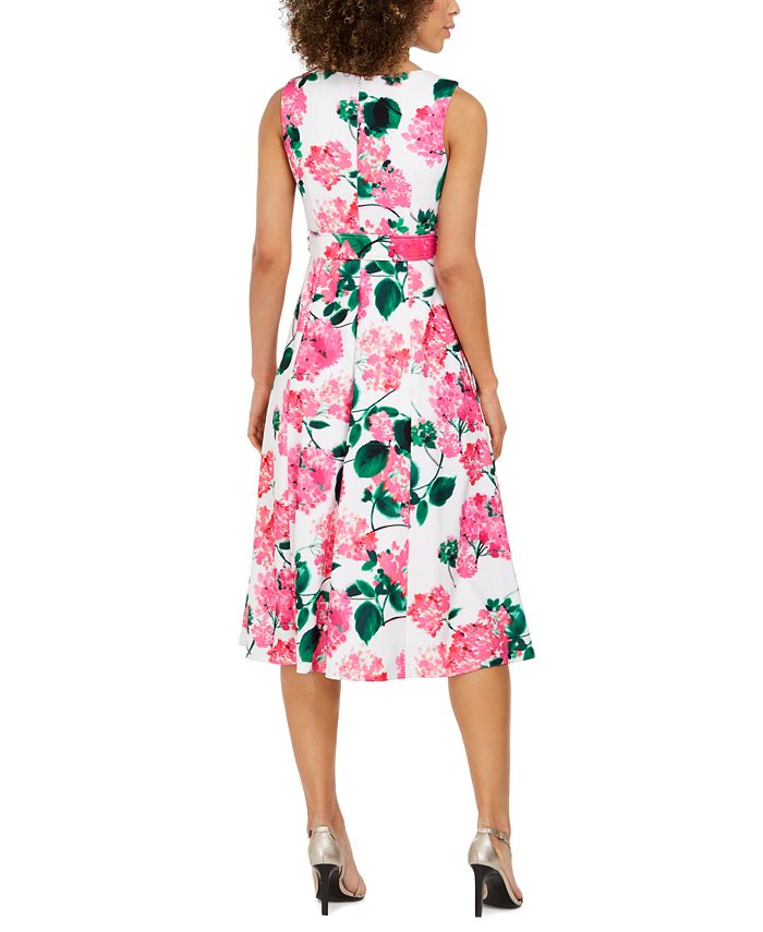 Calvin Klein
 Floral Belted Midi Dress main image 1