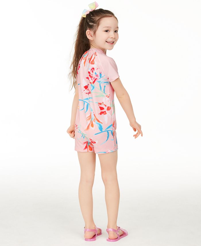 Ideology Little Girls Printed Zip Rash Guard, Created for Macy's