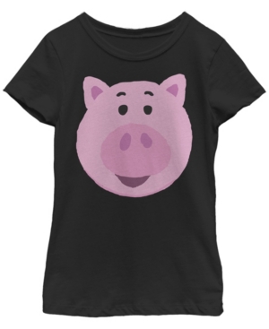 Big Girls Toy Story 1-3 Hamm Big Face Short Sleeve T-shirt