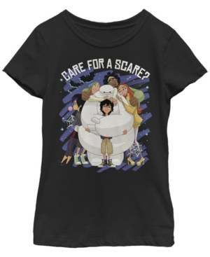 Big Girls Big Hero Six Series Scare Baymax Short Sleeve T-shirt
