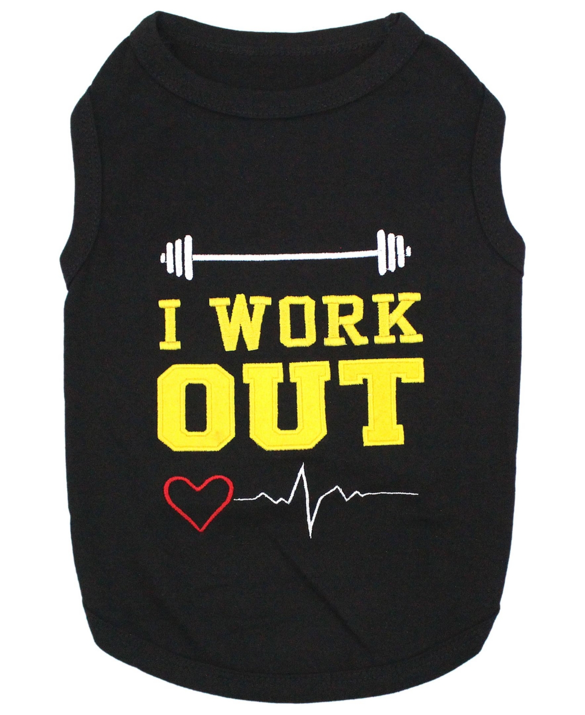 I Work Out Dog T-Shirt - Black