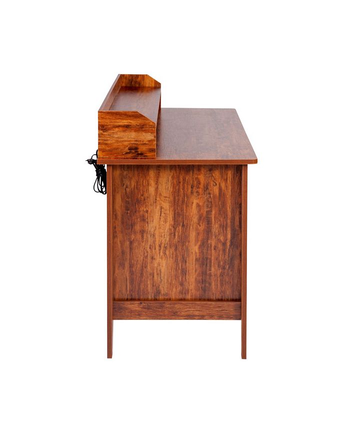 OneSpace Eleanor Executive Desk with Hutch, USB and Charger Hub Macy's