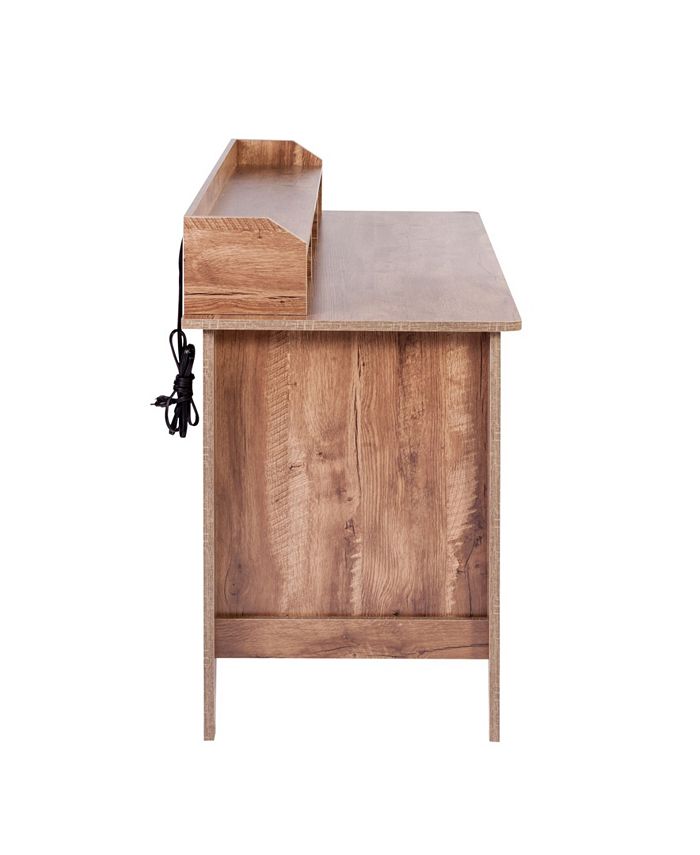 OneSpace Eleanor Executive Desk with Hutch, USB and Charger Hub Macy's