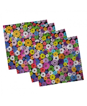 Ambesonne Flower Set of 4 Napkins 12