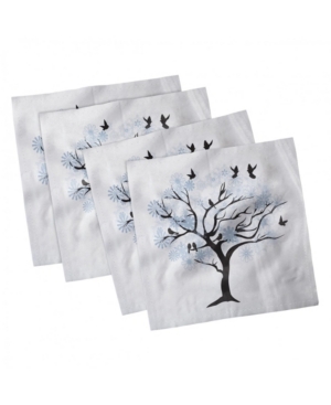 Ambesonne Snowy Trees Set of 4 Napkins 12
