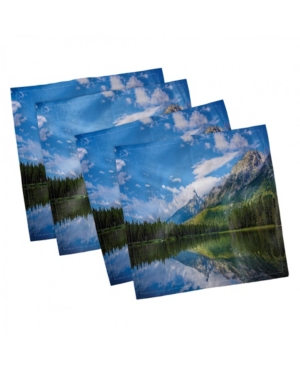 Ambesonne Landscape Set of 4 Napkins 12