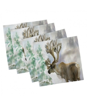 Ambesonne Antlers Set of 4 Napkins 12