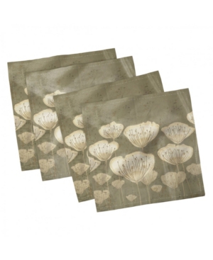 Ambesonne Floral Set of 4 Napkins 12