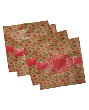Ambesonne Christmas Set of 4 Napkins 12