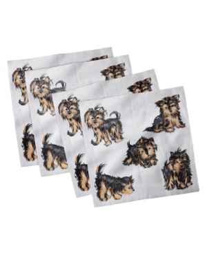 Ambesonne Yorkie Set of 4 Napkins 12