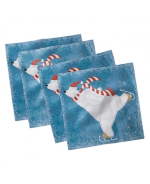 Ambesonne Bear Set of 4 Napkins 12
