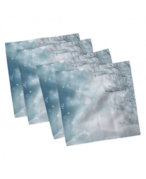 Ambesonne Winter Set of 4 Napkins 12