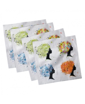 Ambesonne Colorful Set of 4 Napkins 12