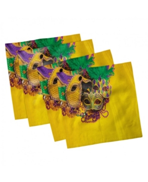Ambesonne Mardi Gras Set of 4 Napkins 12