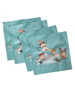 Ambesonne Winter Set of 4 Napkins 12