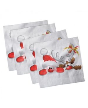 Ambesonne Christmas Set of 4 Napkins 18