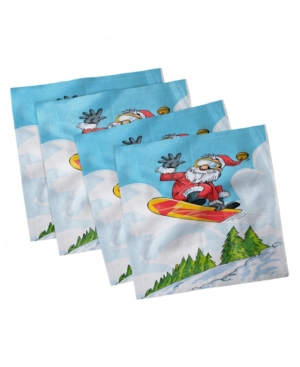 Ambesonne Santa Set of 4 Napkins 18