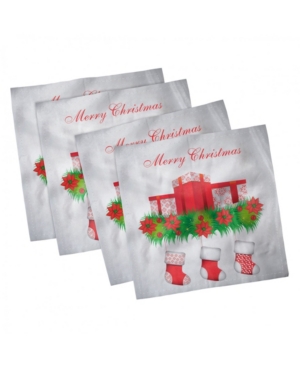 Ambesonne Christmas Set of 4 Napkins 18
