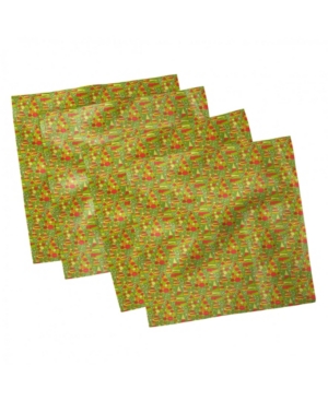 Ambesonne Christmas Tree Set of 4 Napkins 18