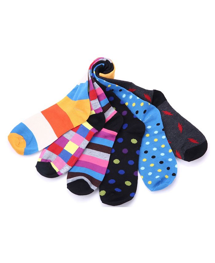 Gallery Seven Men's Funky Colorful Dress Socks Pack of 6 & Reviews