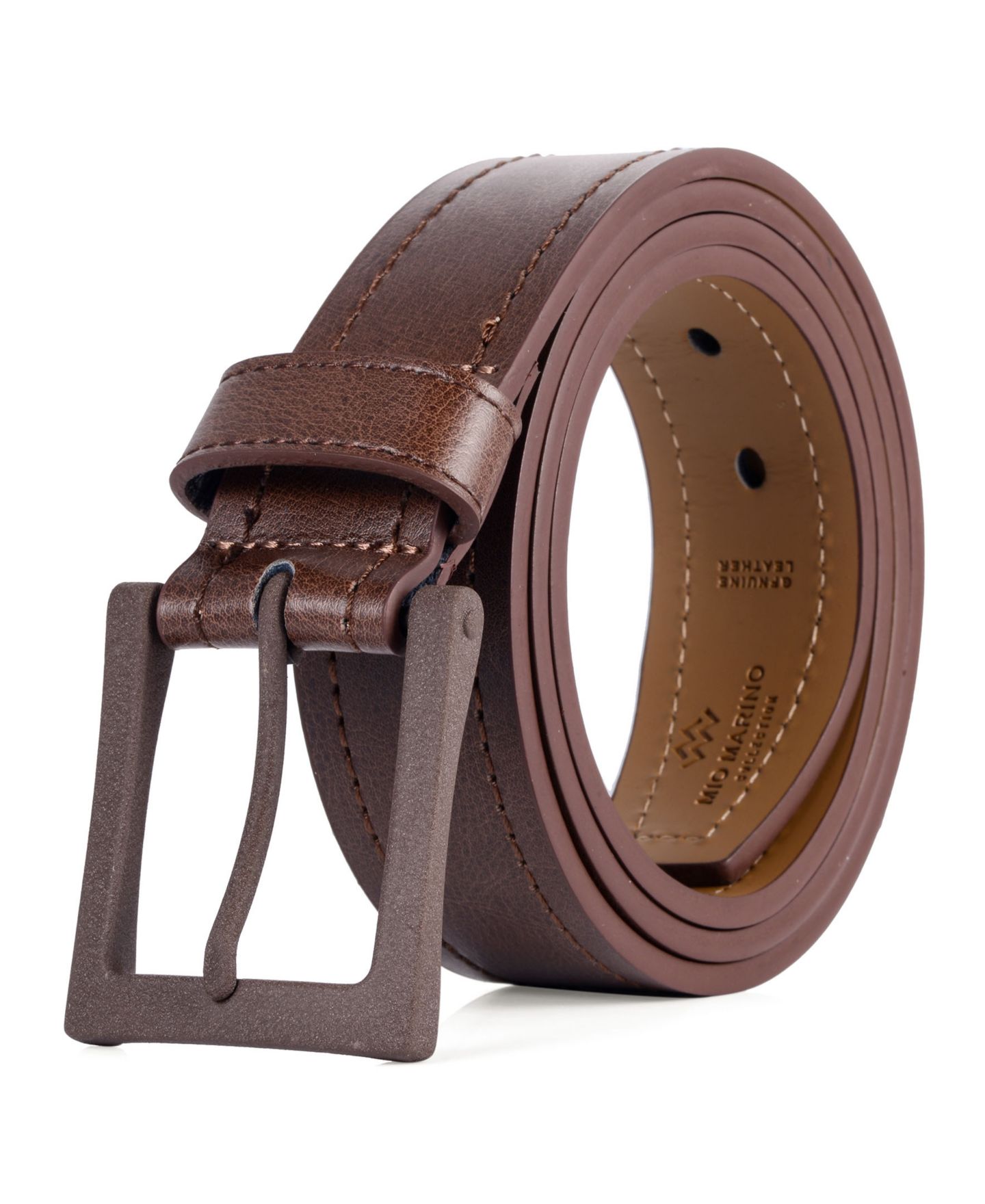 Мужской ремень Gallery Seven Solid Casual Prong Belt, цвет: Бордовый — фото 1