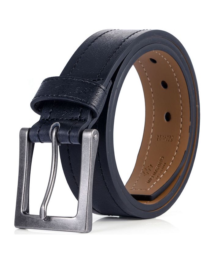 Mio Marino Men's Jean Prong Leather Belt - Macy's