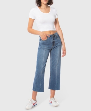 image of Lola Jeans High Rise Wide Leg Crop Denim