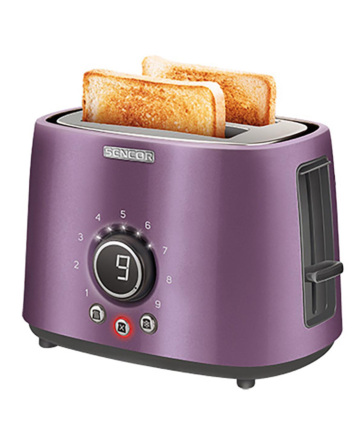 Sencor Stainless Steel 2-Slice 800W Toaster with Digital Button & Rack