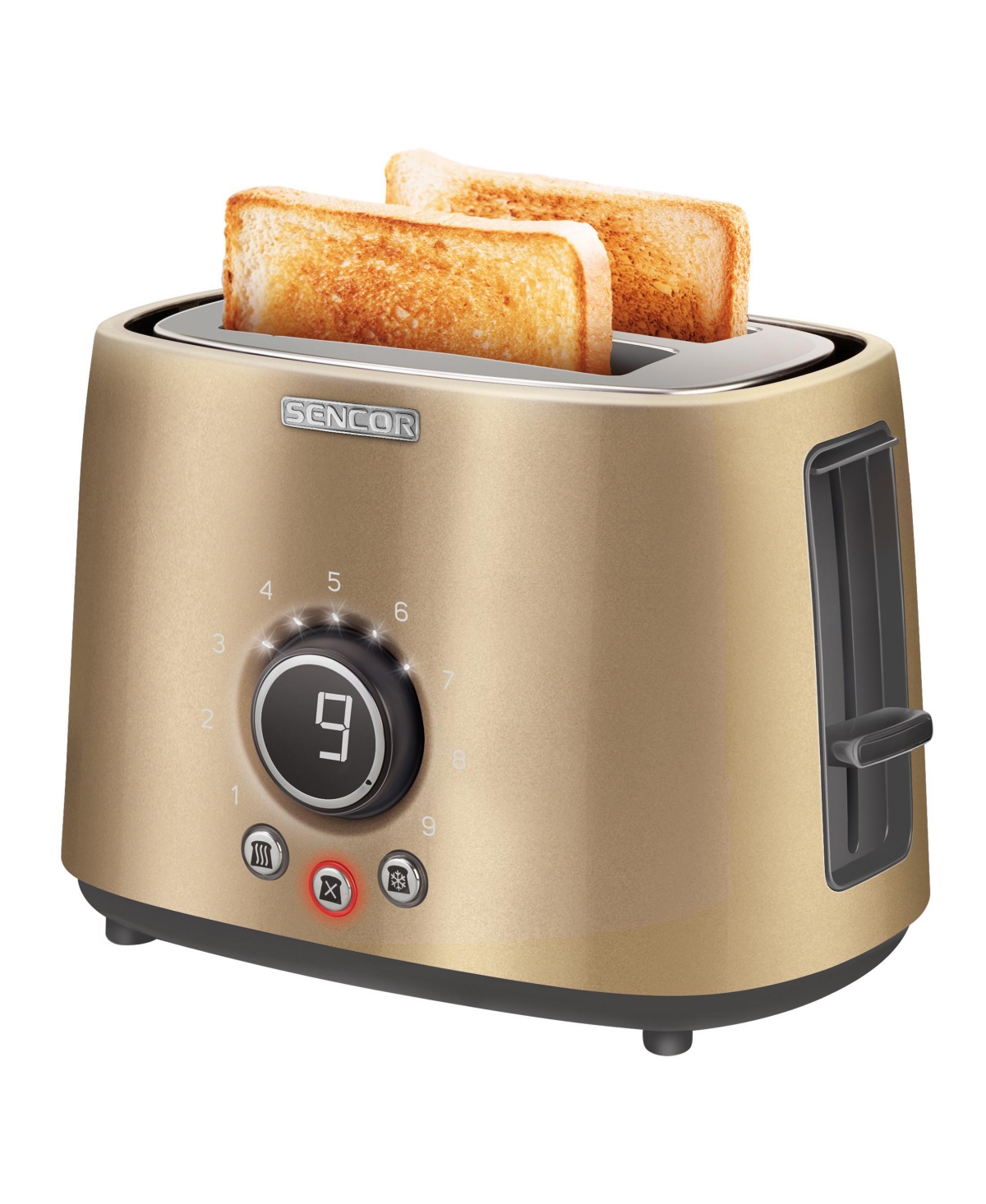 Sencor Stainless Steel 2-Slice 800W Toaster with Digital Button & Rack