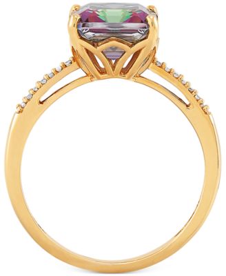 Mystic Topaz (4 ct. t.w.) & Diamond (1/20 ct. t.w.) Ring in 14k Gold