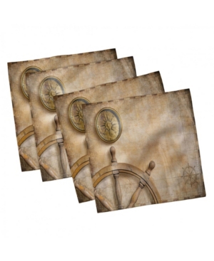 Ambesonne Nautical Set of 4 Napkins 18