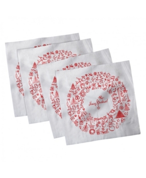 Ambesonne Christmas Set of 4 Napkins 18