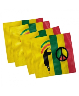 Ambesonne Rasta Set of 4 Napkins 18