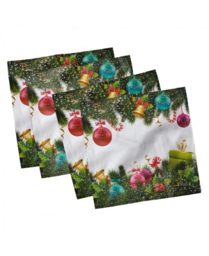 Ambesonne Christmas Set of 4 Napkins 18