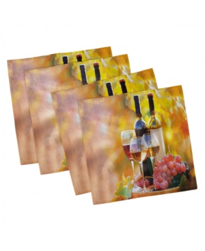 Ambesonne Wine Set of 4 Napkins 18