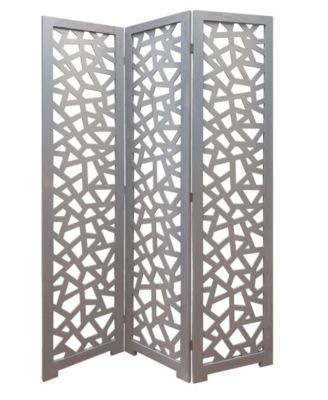 Screen Gems Contemporary Mid-Century Modern design on different side 3 Panel Allen Screen