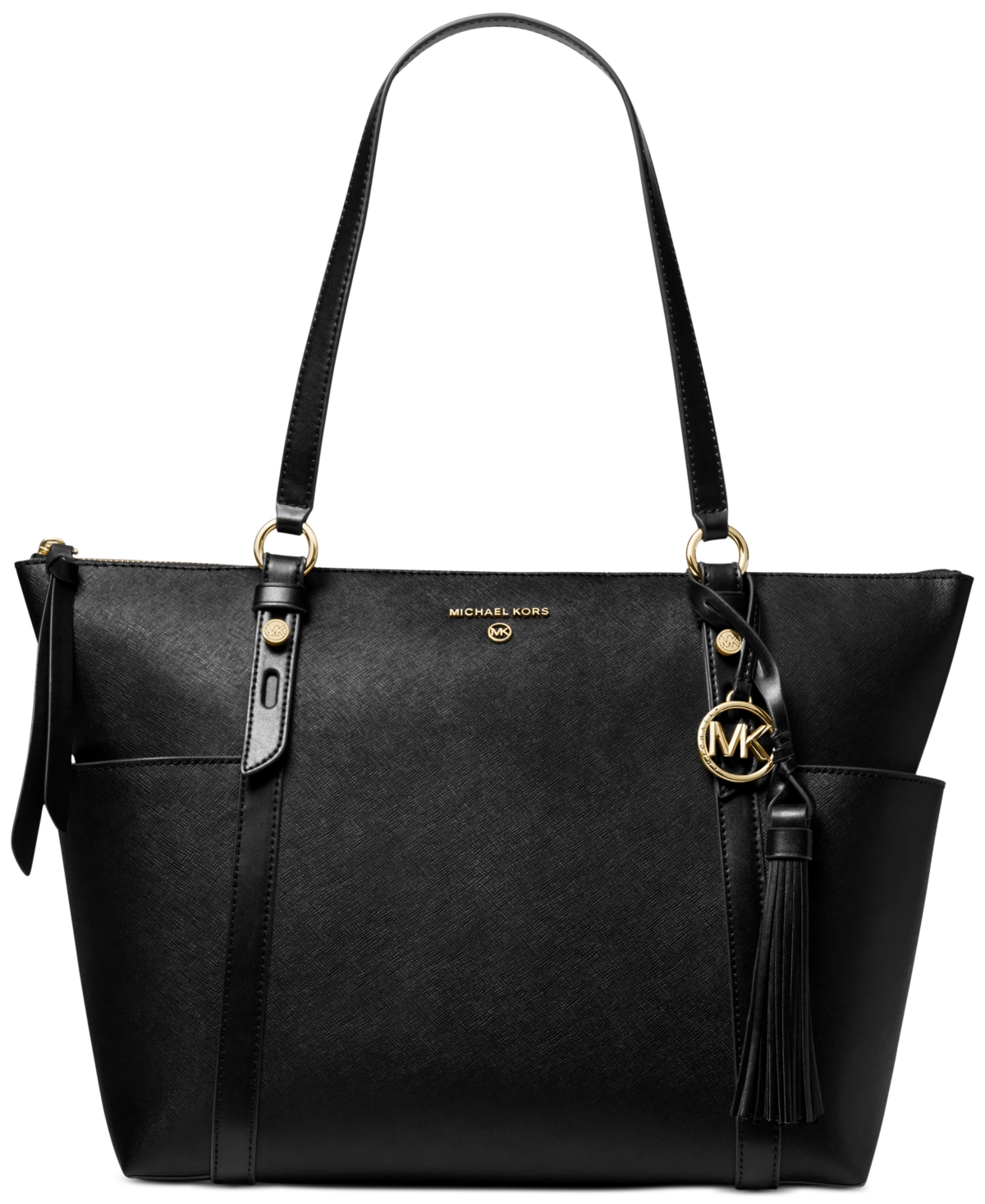  Michael Kors Charlotte Large 3-in-1 Tote Crossbody Handbag  Leather (Black) : Michael Kors: Clothing, Shoes & Jewelry