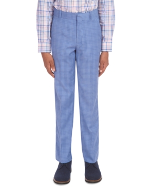 Tommy Hilfiger Big Boys Stretch Glen Plaid Suit Pants