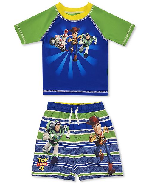 Dreamwave Toddler Boys 2 Pc Toy Story Rash Guard Swim