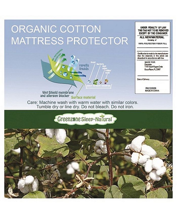 Greenzone Organic Cotton King Mattress Protector Macy's