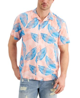 Sun + Stone - Men's Tropical Print Camp Shirt