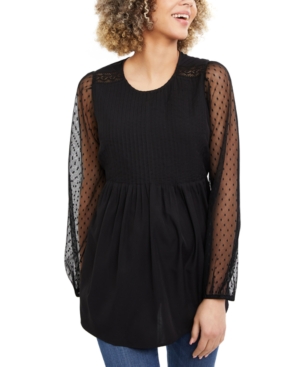 image of Motherhood Maternity Pleated Top