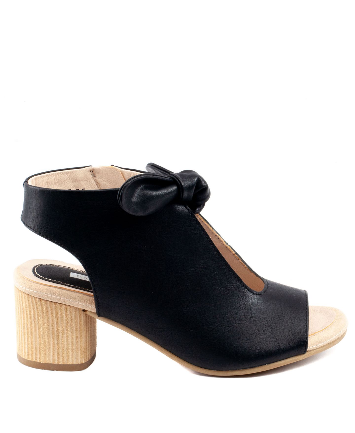 Женские сандалии GC Shoes Kimora Knot Detail Block Heel Dress Sandals, цвет: Чёрный — фото 2