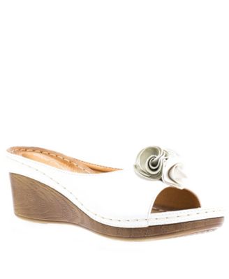 Women's Sydney Rosette Wedge Sandals