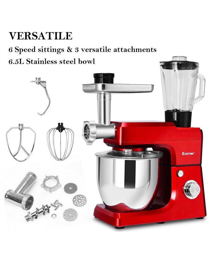 Costway 3 in 1 Multifunctional 800W Stand Mixer Meat Grinder Blender
