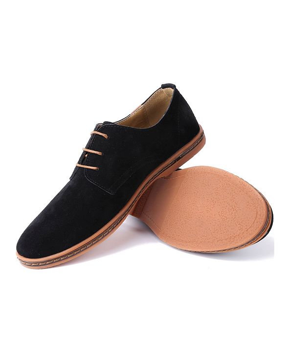 mio marino men's suede derby casual dress shoes