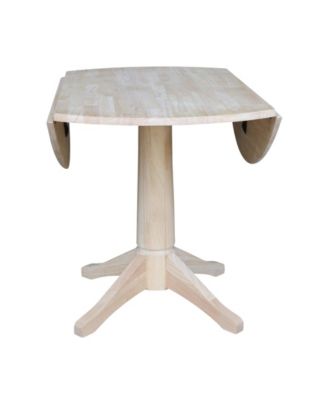42" Round Dual Drop Leaf Pedestal Table