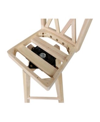 Double X Back Bar Height Stool with Swivel and Auto Return